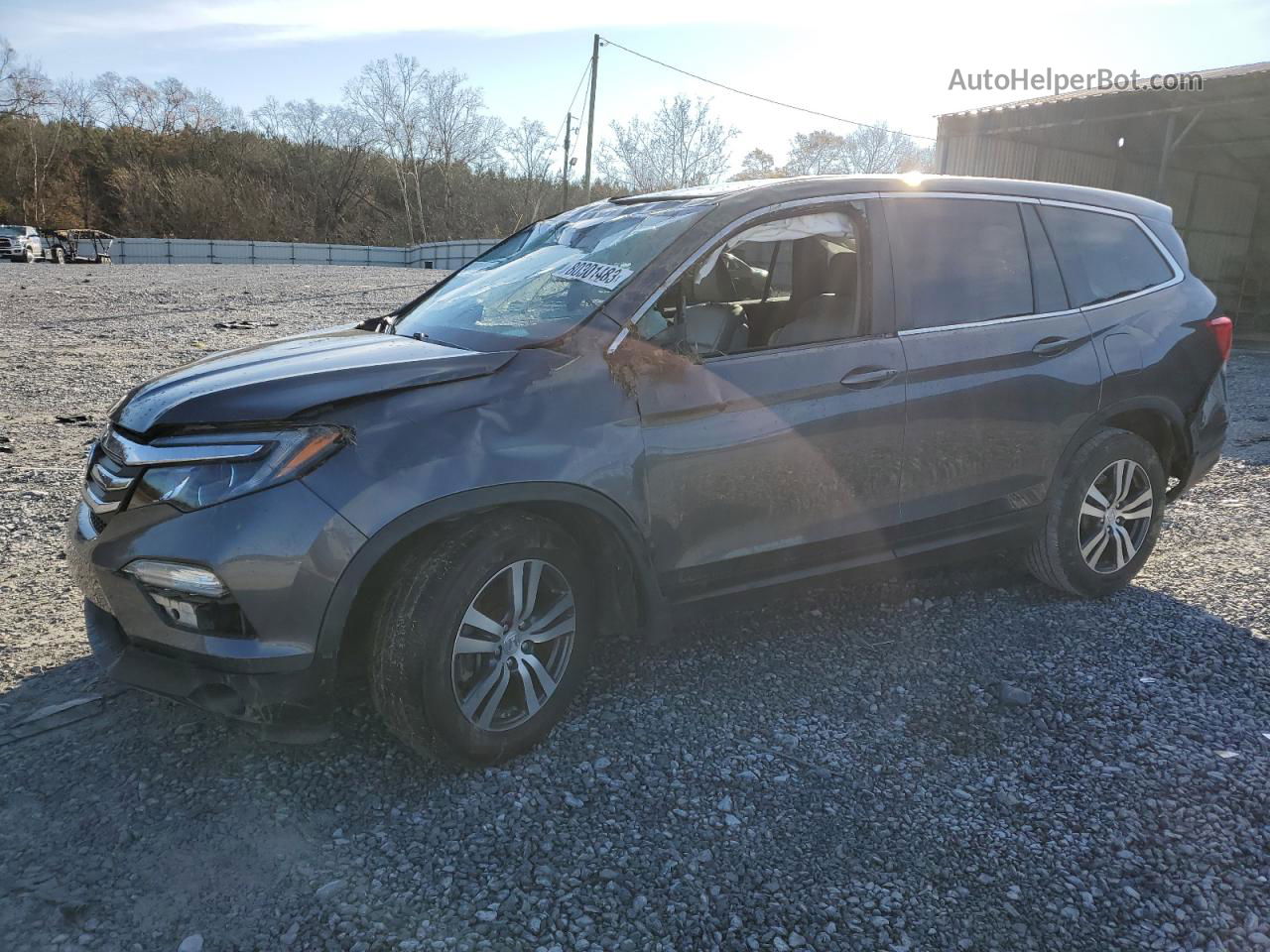 2017 Honda Pilot Exl Gray vin: 5FNYF5H50HB044298