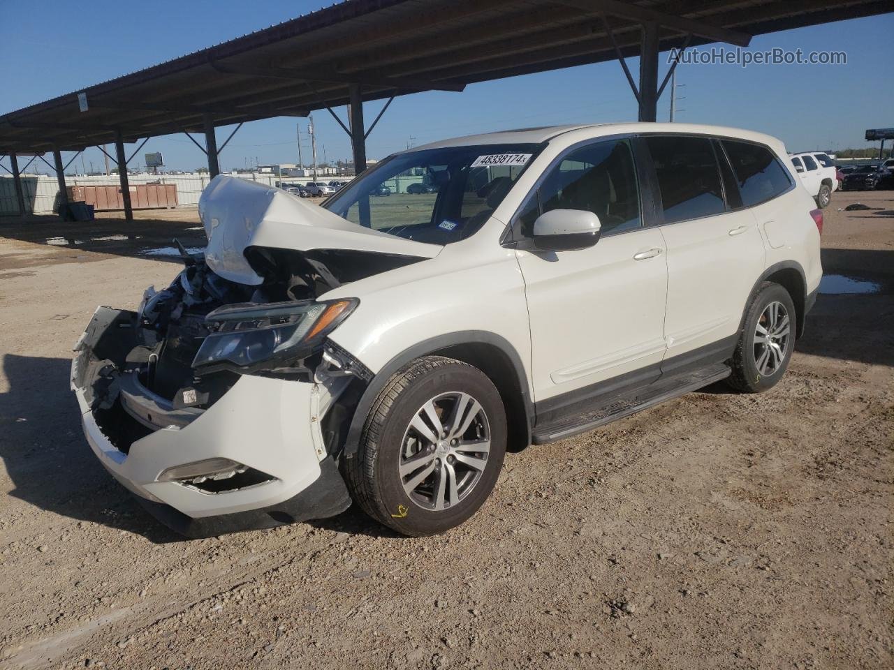 2016 Honda Pilot Exl White vin: 5FNYF5H51GB040811