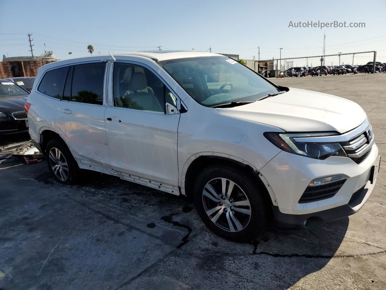 2016 Honda Pilot Exl Белый vin: 5FNYF5H51GB042963