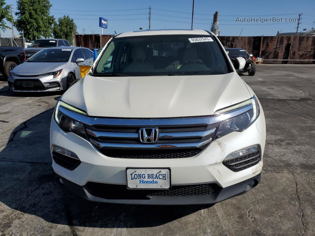 2016 Honda Pilot Exl White vin: 5FNYF5H51GB042963