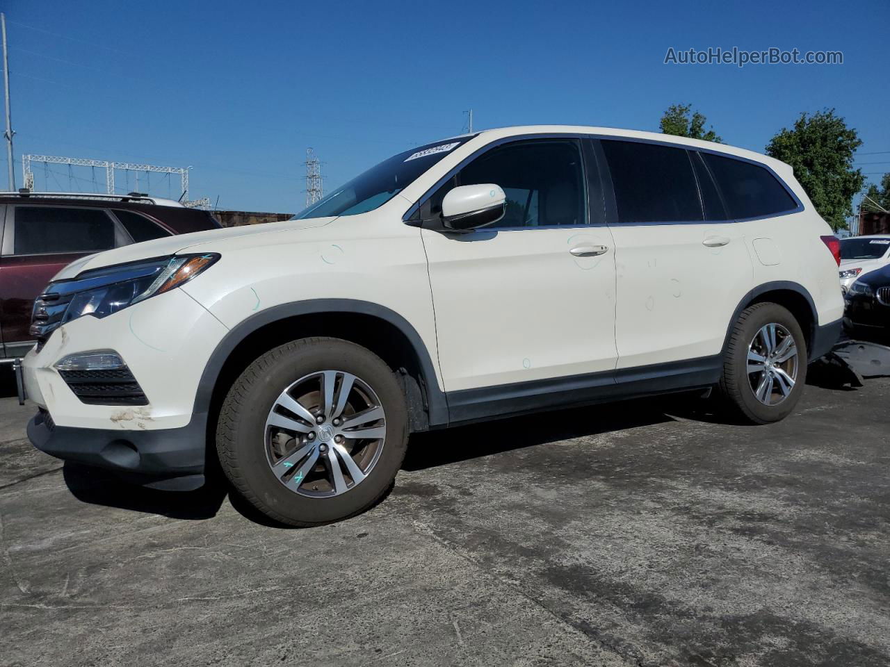 2016 Honda Pilot Exl Белый vin: 5FNYF5H51GB042963