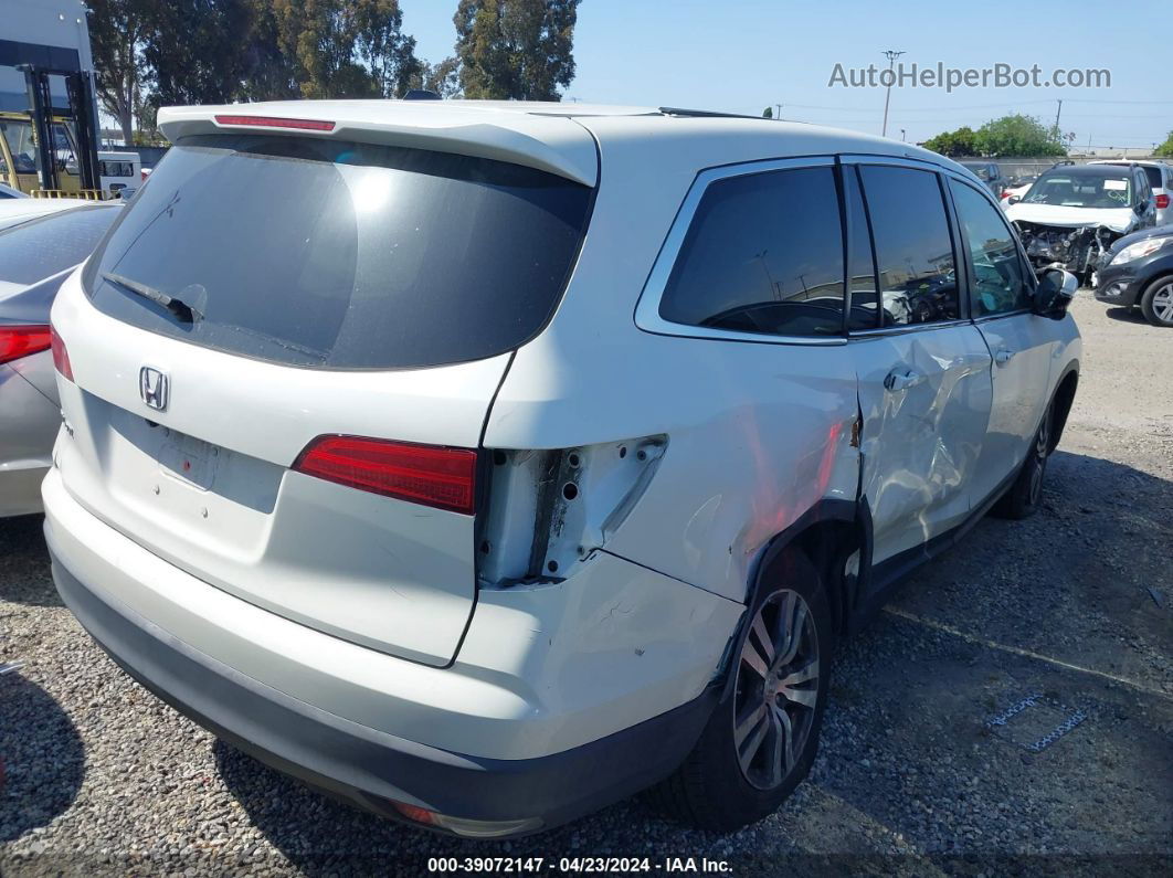 2017 Honda Pilot Ex-l White vin: 5FNYF5H51HB037926