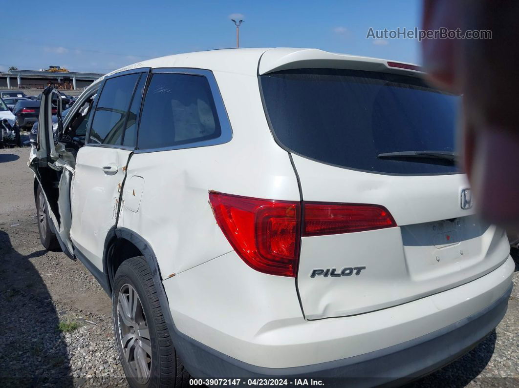 2017 Honda Pilot Ex-l White vin: 5FNYF5H51HB037926