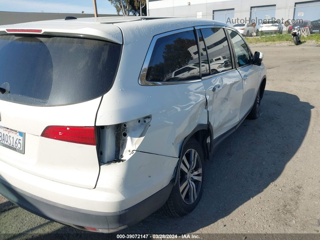 2017 Honda Pilot Ex-l White vin: 5FNYF5H51HB037926