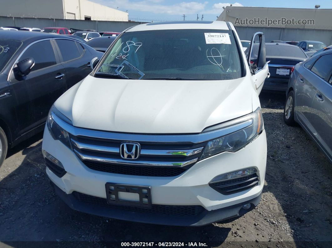 2017 Honda Pilot Ex-l White vin: 5FNYF5H51HB037926