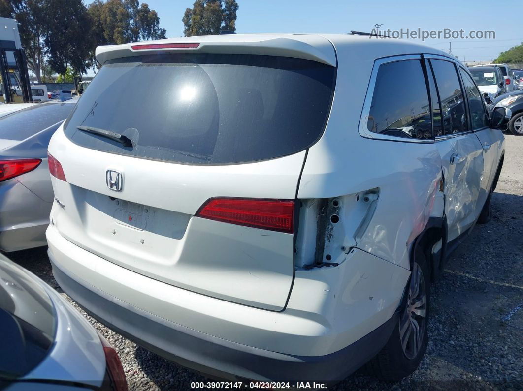 2017 Honda Pilot Ex-l White vin: 5FNYF5H51HB037926