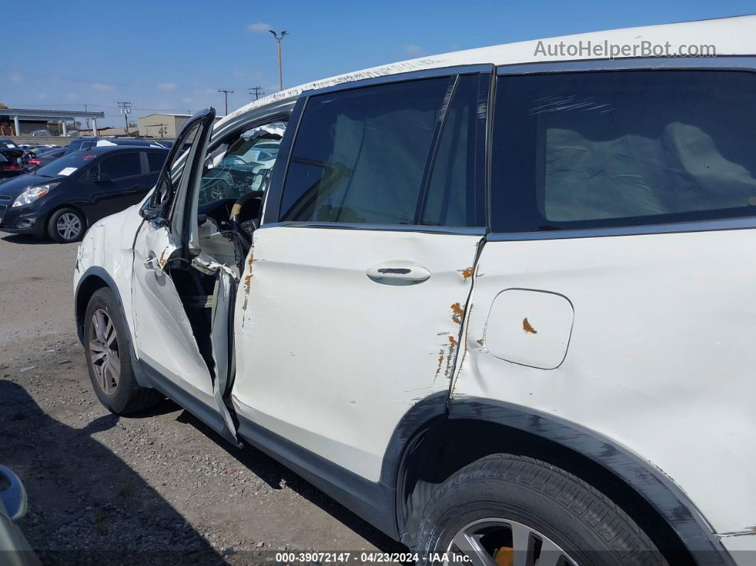 2017 Honda Pilot Ex-l White vin: 5FNYF5H51HB037926