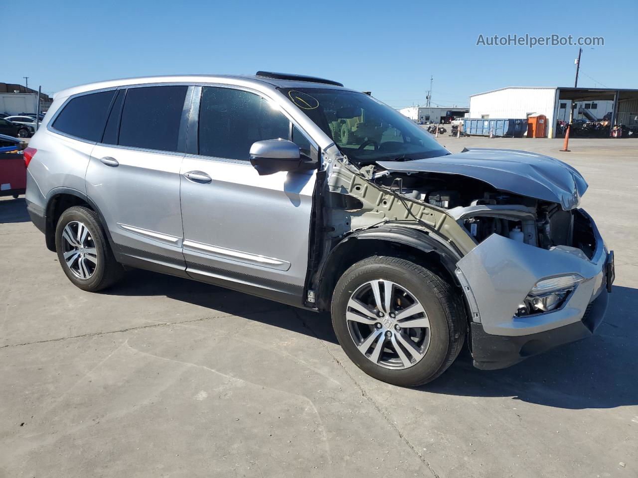 2017 Honda Pilot Exl Silver vin: 5FNYF5H51HB040776