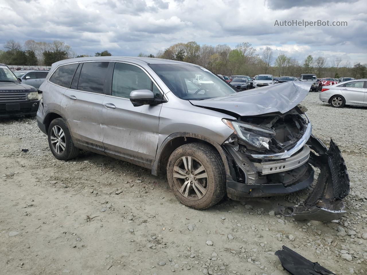 2016 Honda Pilot Exl Silver vin: 5FNYF5H52GB004318