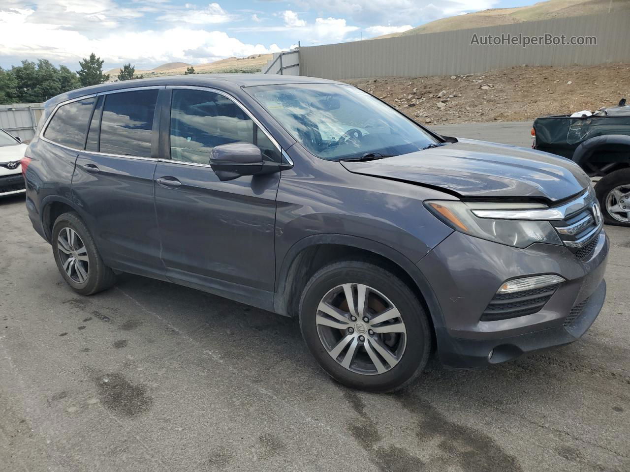 2017 Honda Pilot Exl Gray vin: 5FNYF5H52HB012985