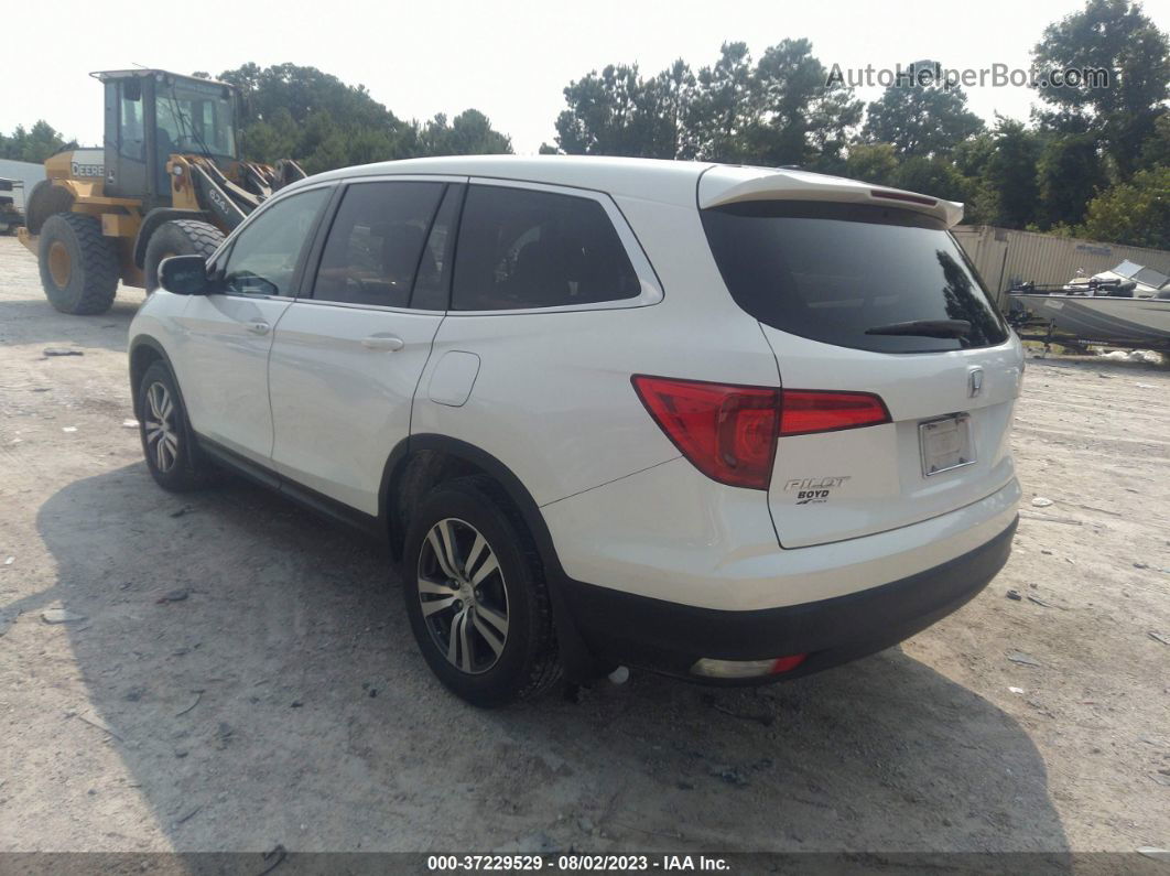 2016 Honda Pilot Ex-l White vin: 5FNYF5H53GB033990