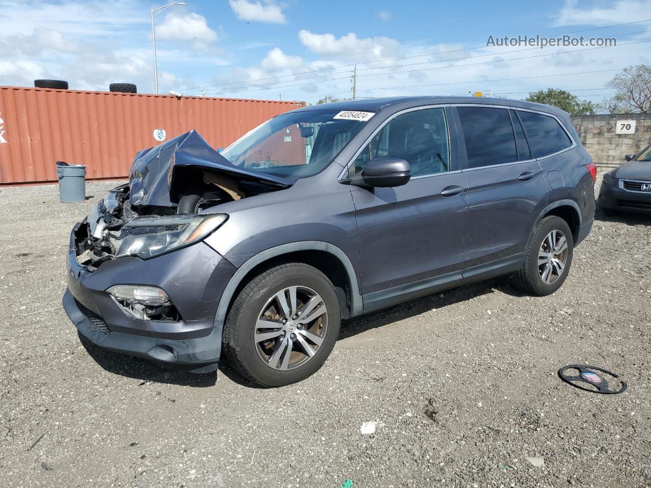 2016 Honda Pilot Exl Silver vin: 5FNYF5H53GB051177