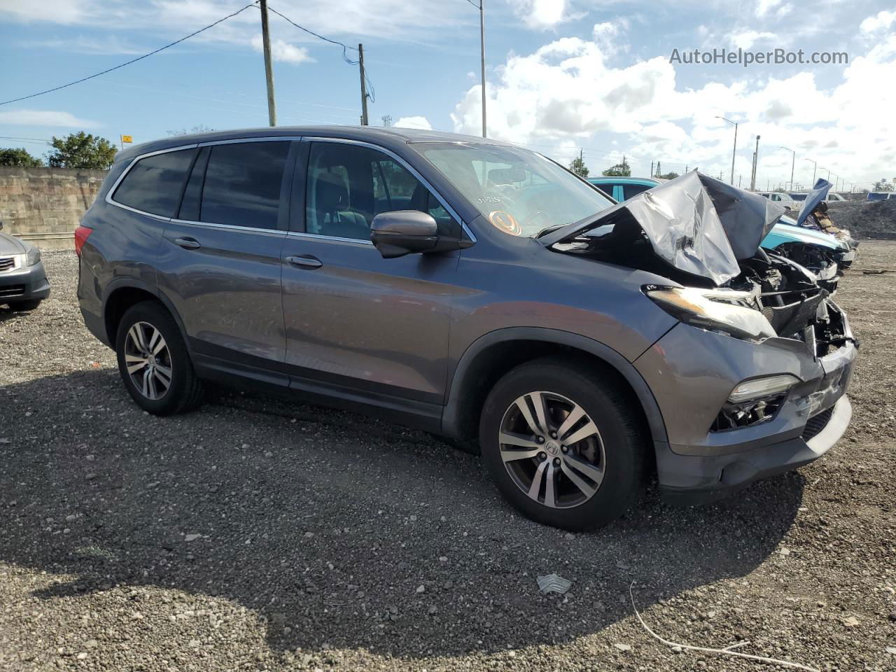 2016 Honda Pilot Exl Silver vin: 5FNYF5H53GB051177