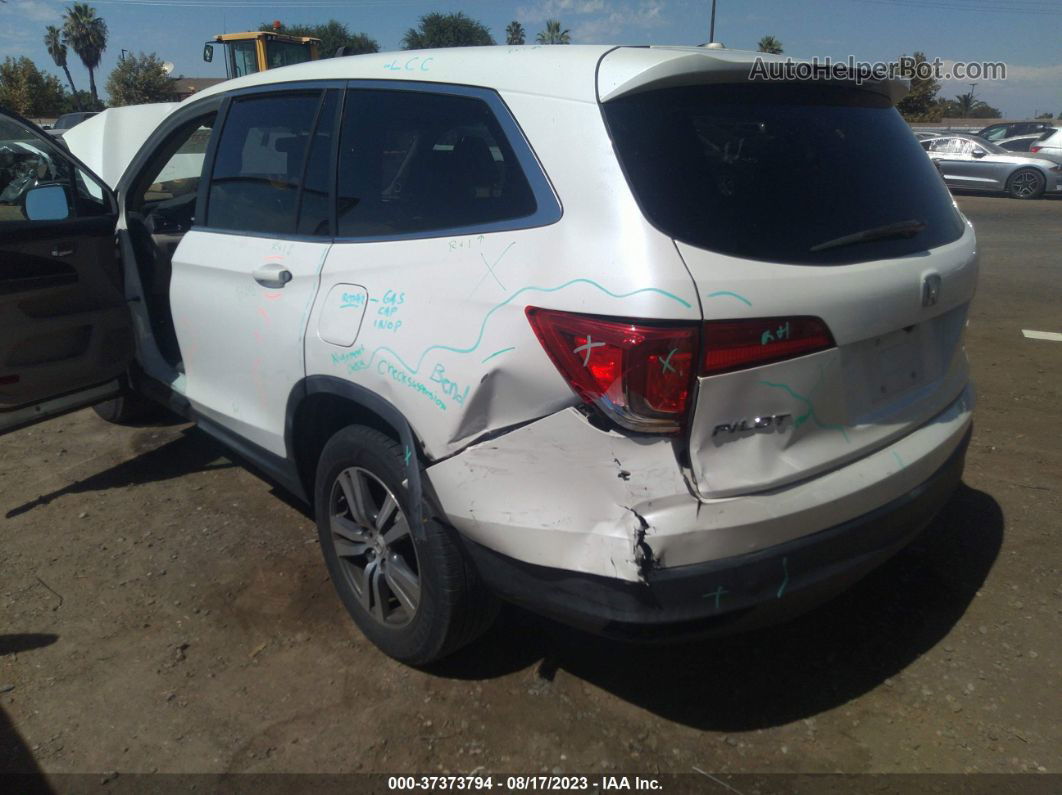 2016 Honda Pilot Ex-l White vin: 5FNYF5H53GB052085