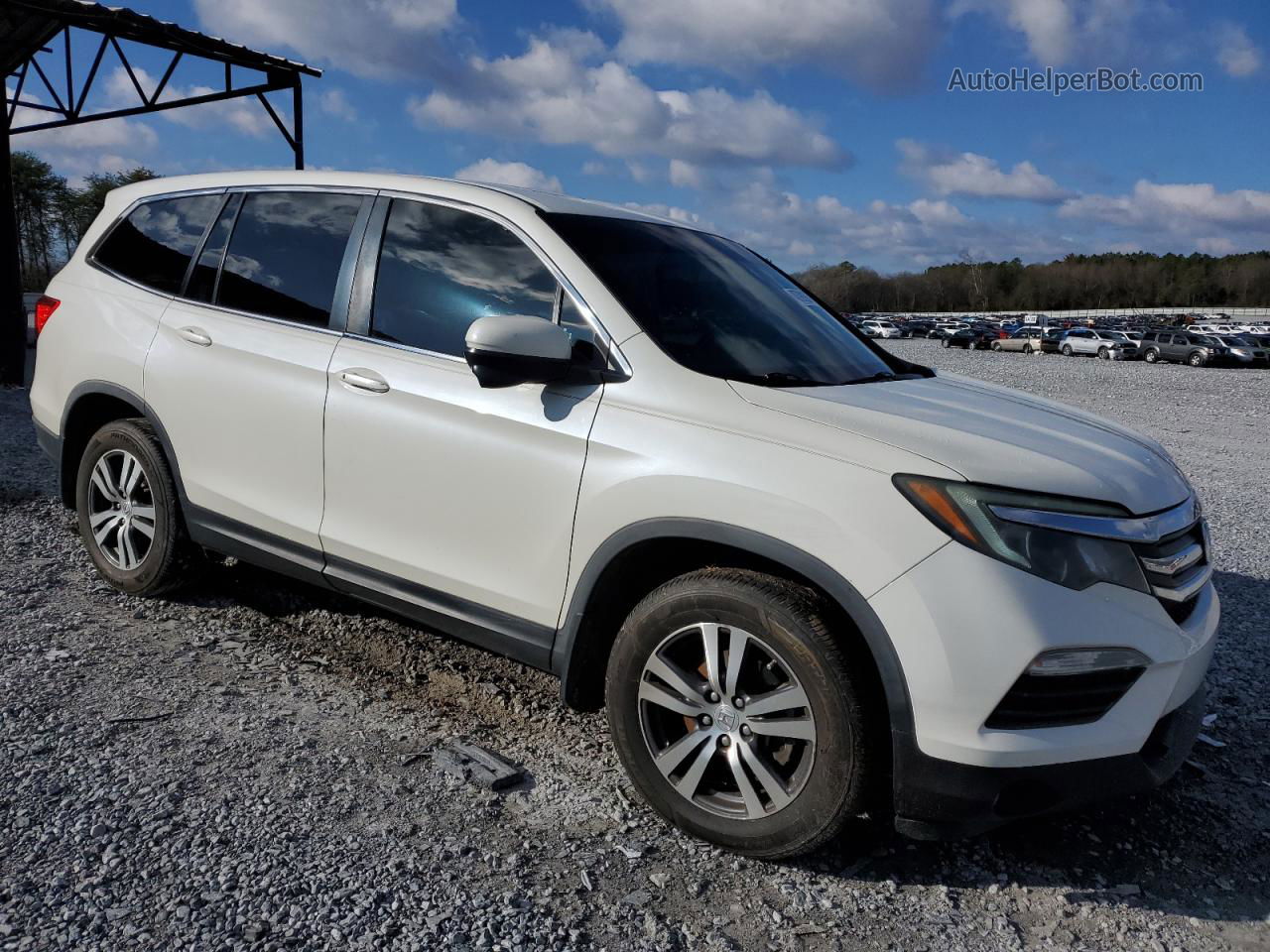 2017 Honda Pilot Exl White vin: 5FNYF5H53HB012882