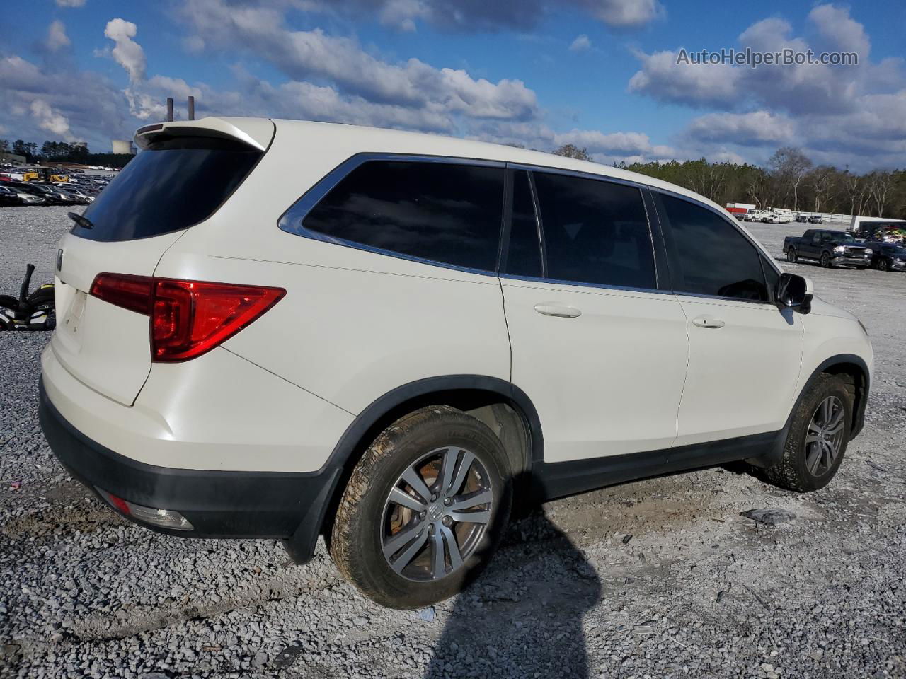 2017 Honda Pilot Exl White vin: 5FNYF5H53HB012882