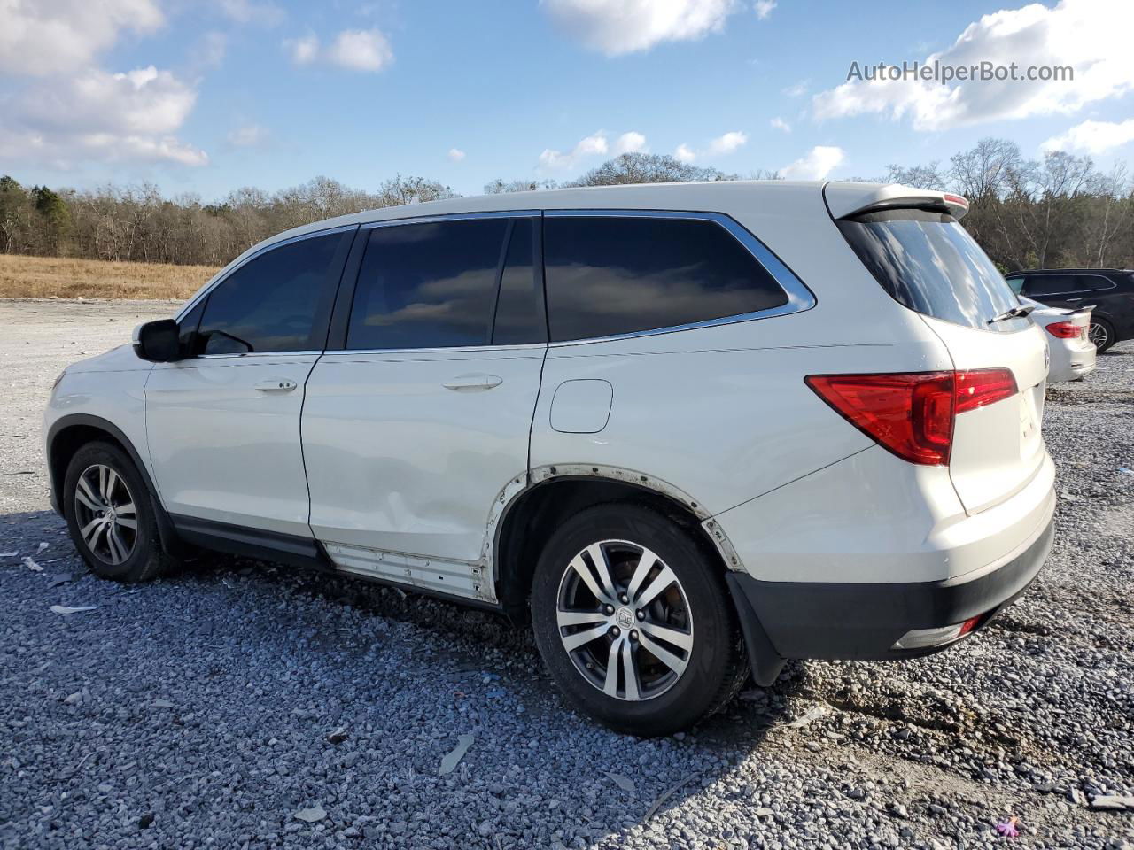 2017 Honda Pilot Exl White vin: 5FNYF5H53HB012882