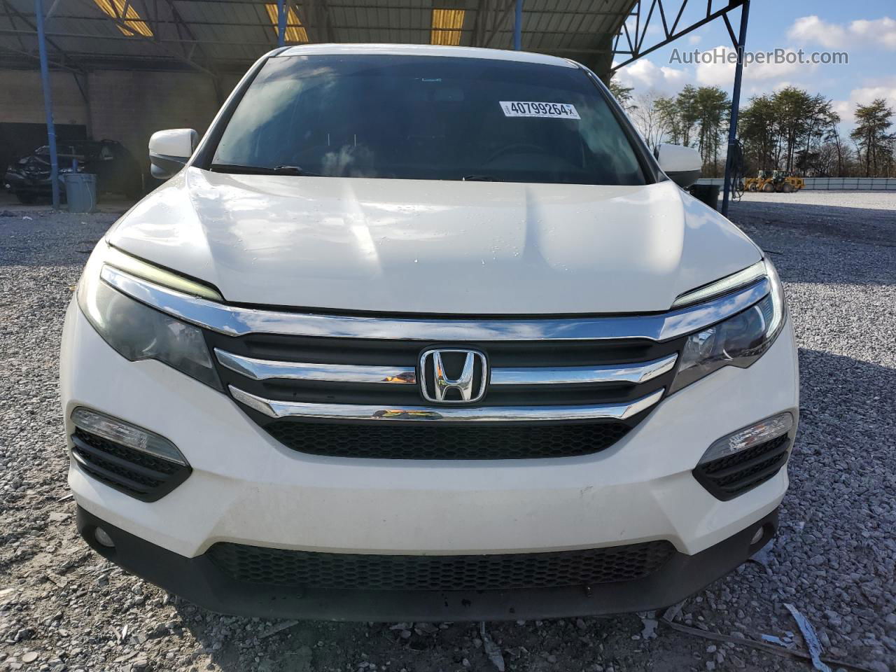 2017 Honda Pilot Exl White vin: 5FNYF5H53HB012882