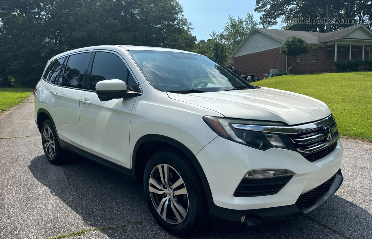 2017 Honda Pilot Exl White vin: 5FNYF5H53HB018469