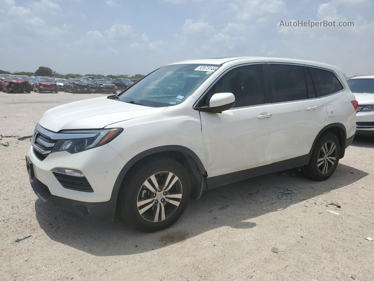 2017 Honda Pilot Exl White vin: 5FNYF5H53HB041914