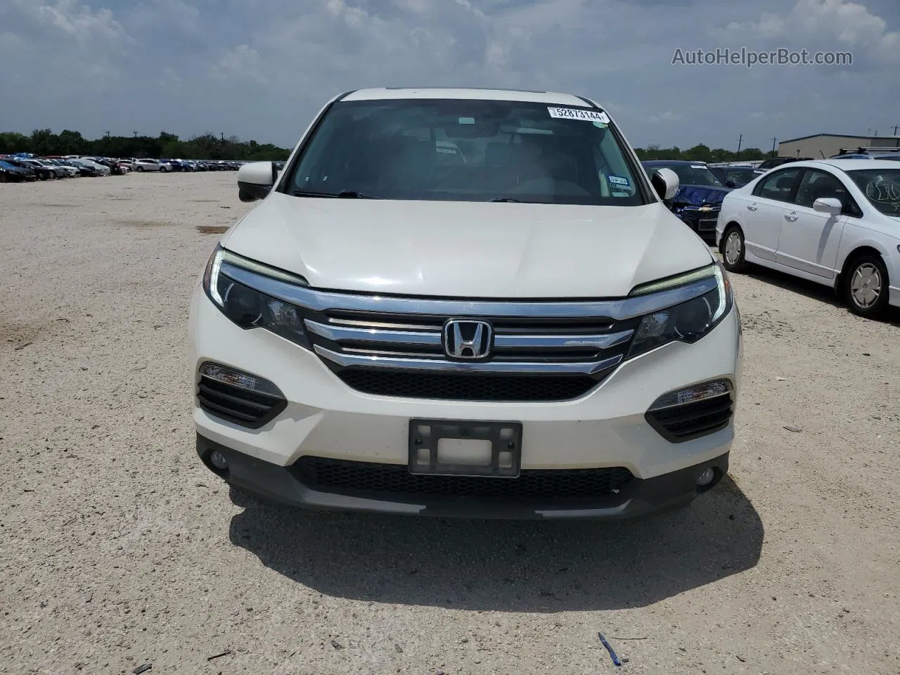 2017 Honda Pilot Exl White vin: 5FNYF5H53HB041914