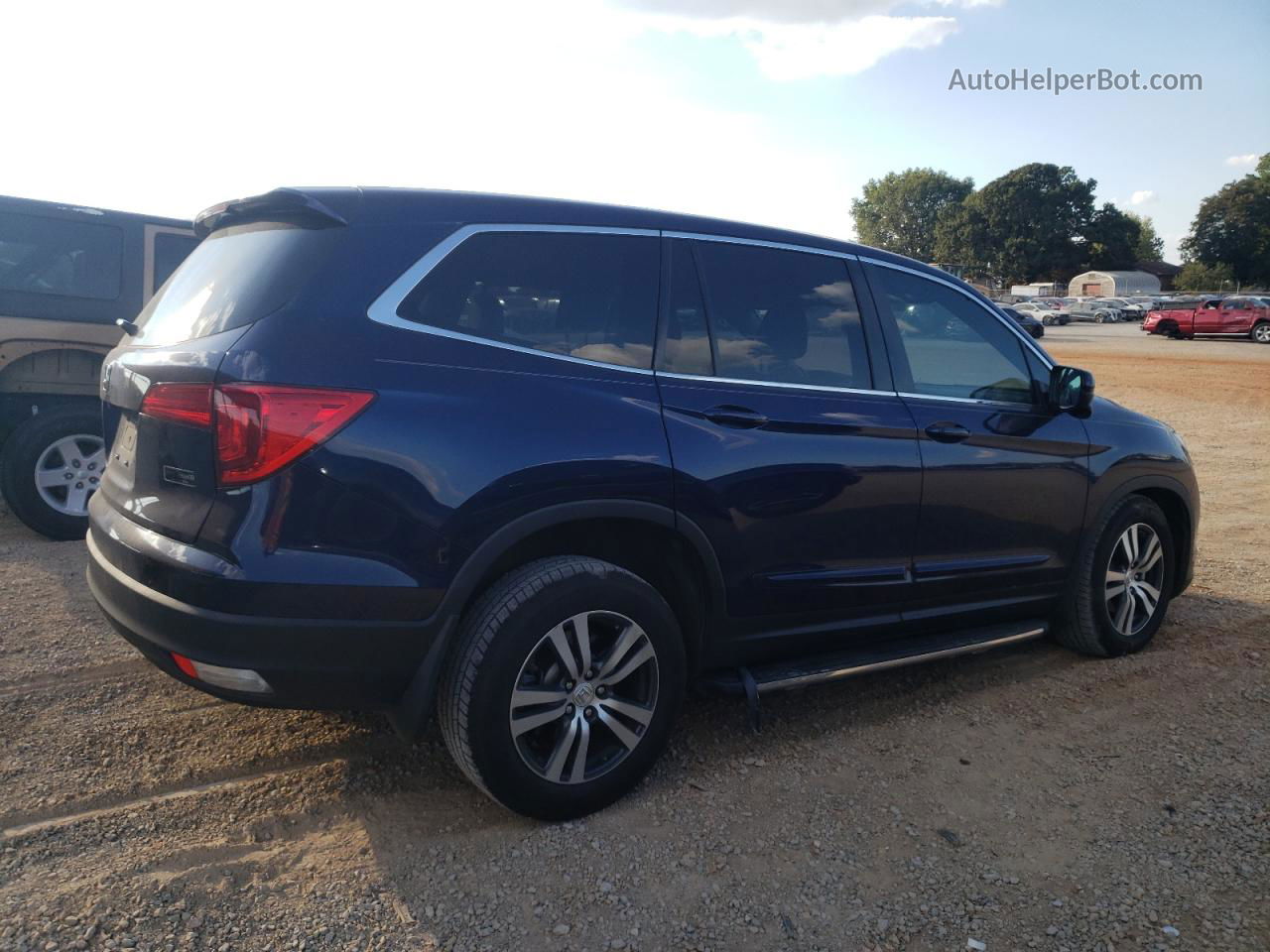 2017 Honda Pilot Exl Синий vin: 5FNYF5H53HB044697