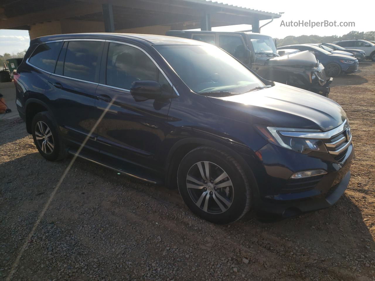 2017 Honda Pilot Exl Blue vin: 5FNYF5H53HB044697