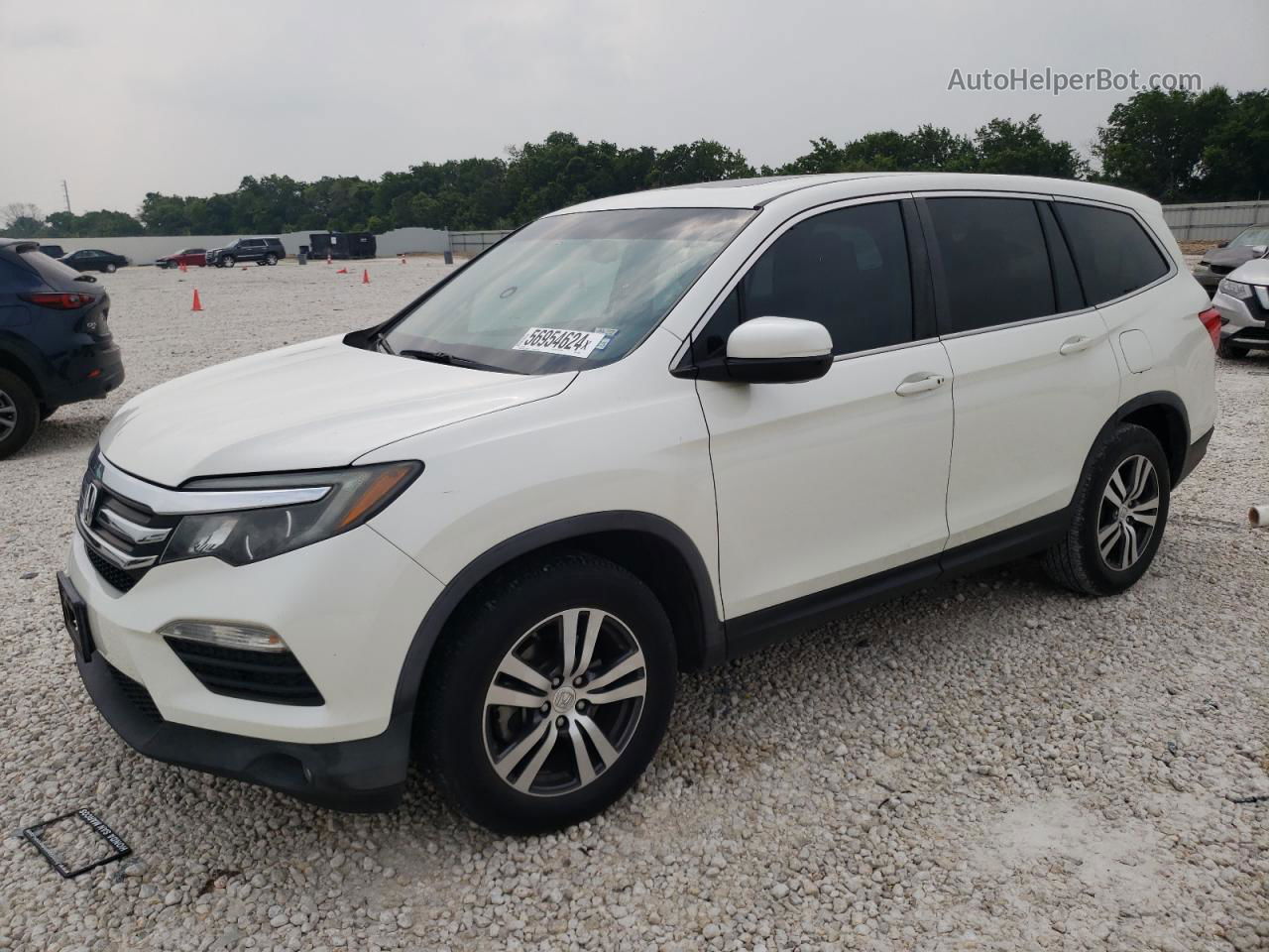 2016 Honda Pilot Exl White vin: 5FNYF5H54GB052094