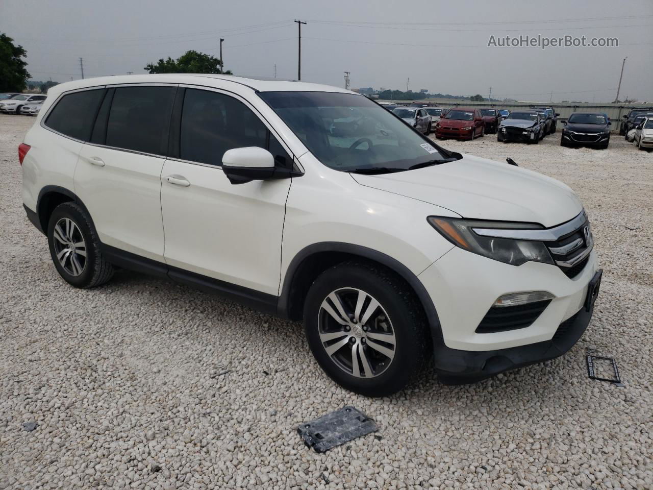 2016 Honda Pilot Exl White vin: 5FNYF5H54GB052094