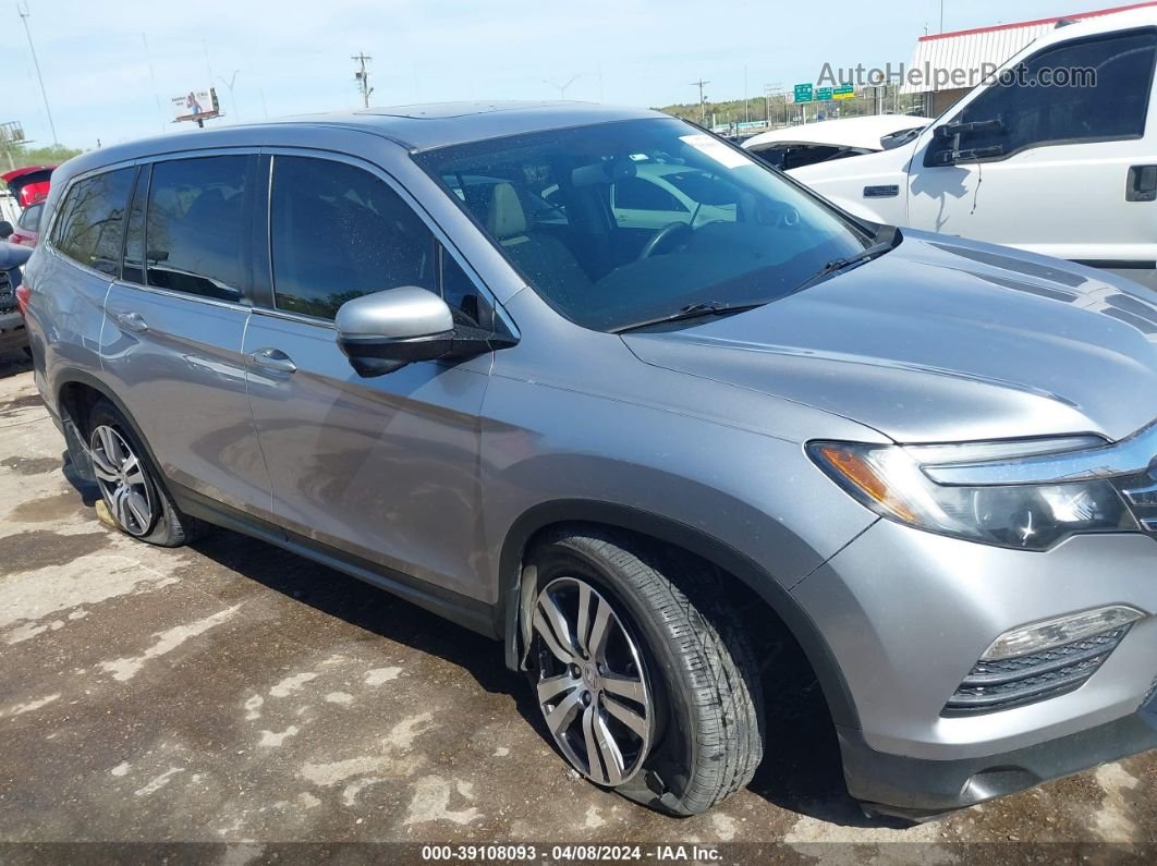 2017 Honda Pilot Ex-l Silver vin: 5FNYF5H54HB000529