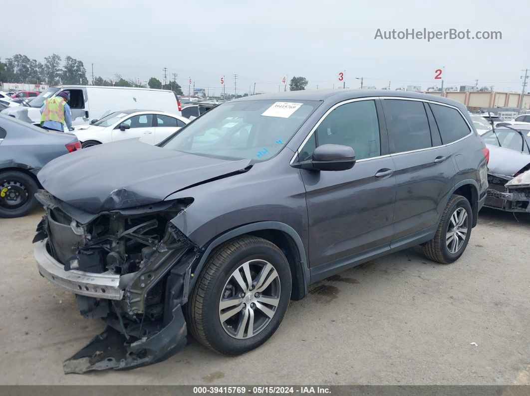 2017 Honda Pilot Ex-l Gray vin: 5FNYF5H54HB019310