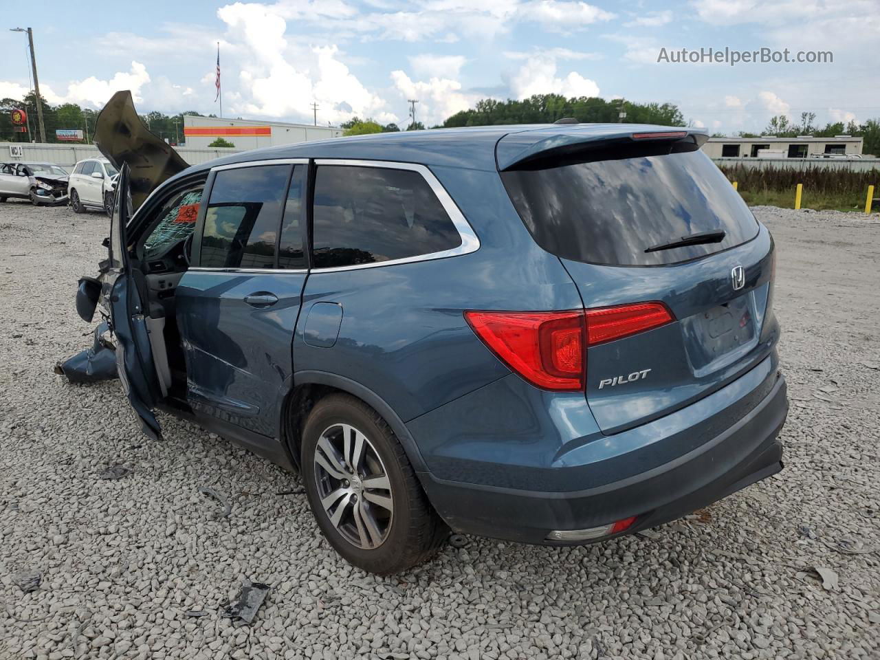 2017 Honda Pilot Exl Blue vin: 5FNYF5H54HB028749