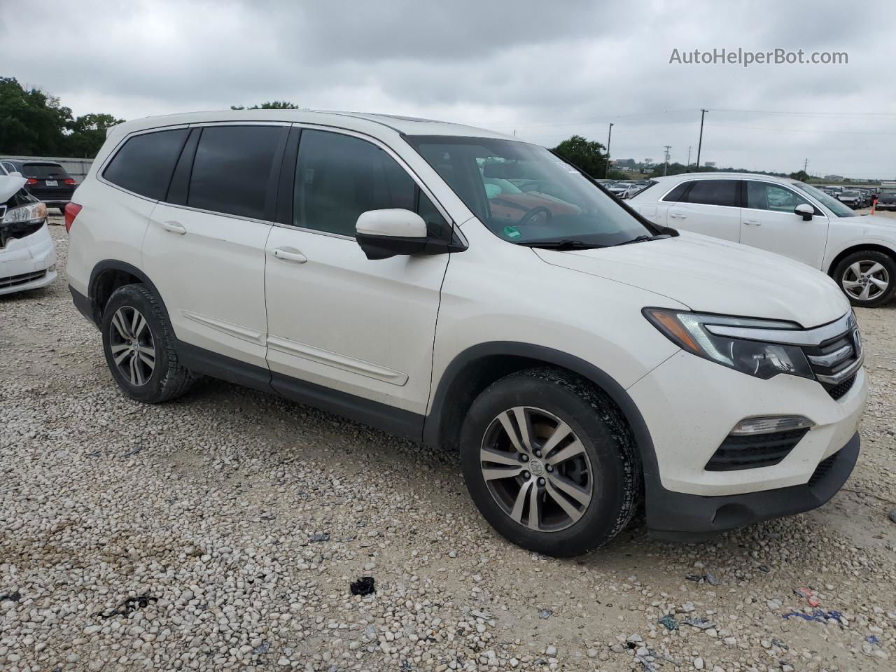 2017 Honda Pilot Exl White vin: 5FNYF5H54HB037967