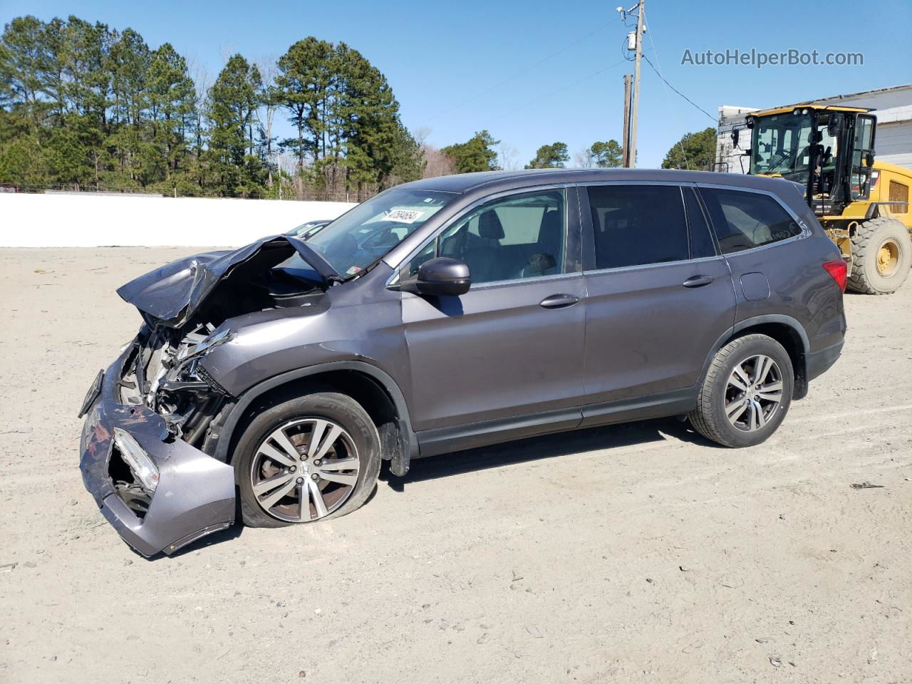 2017 Honda Pilot Exl Серый vin: 5FNYF5H55HB038044