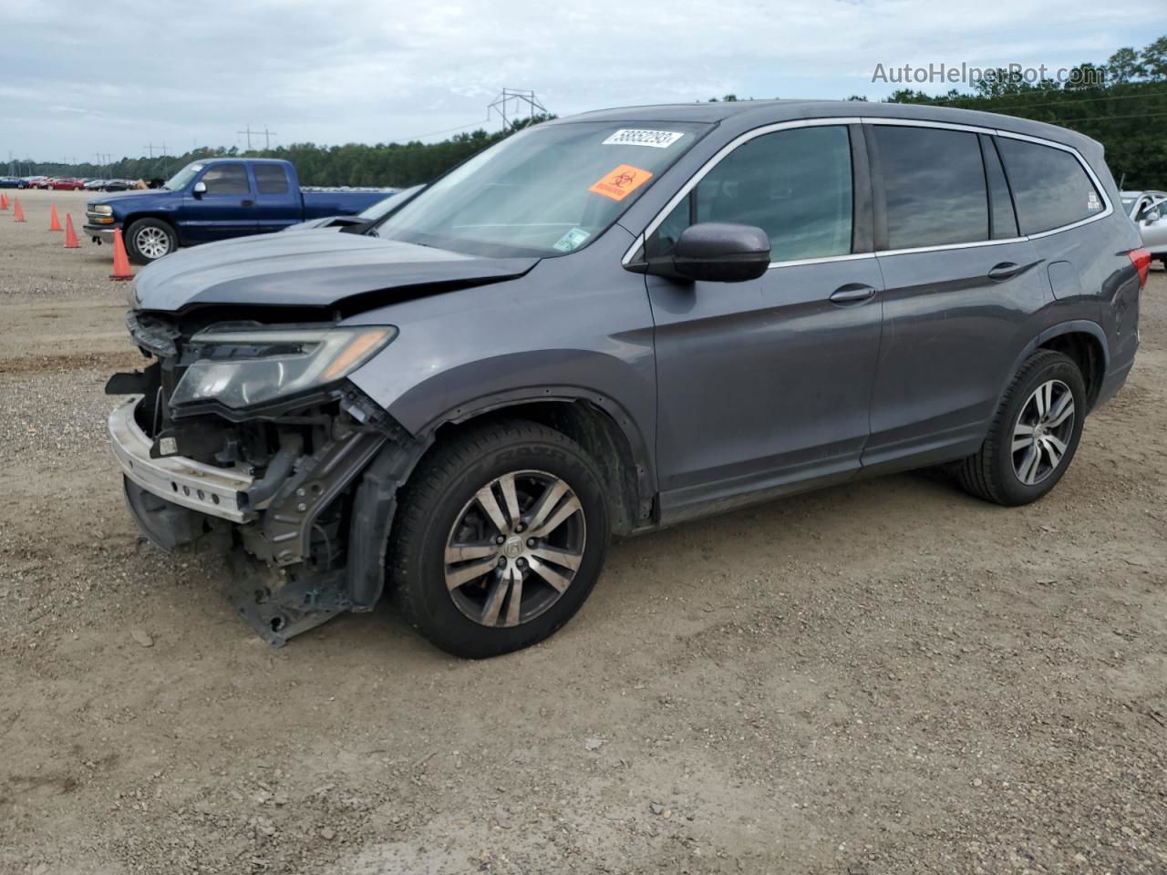 2016 Honda Pilot Exl Серый vin: 5FNYF5H56GB011451