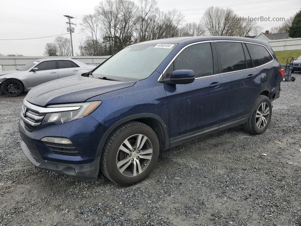 2016 Honda Pilot Exl Синий vin: 5FNYF5H56GB037130