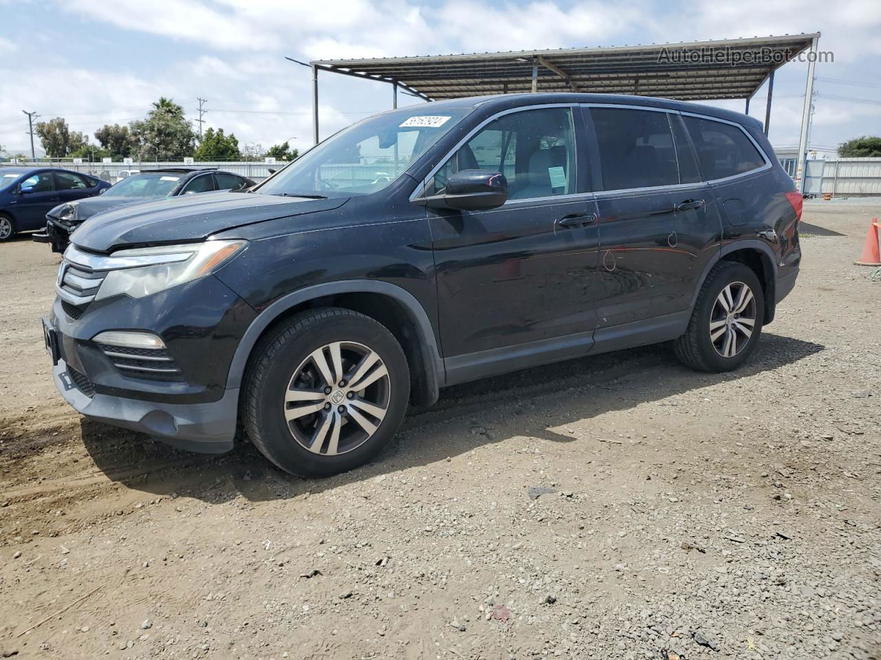 2017 Honda Pilot Exl Черный vin: 5FNYF5H56HB002492