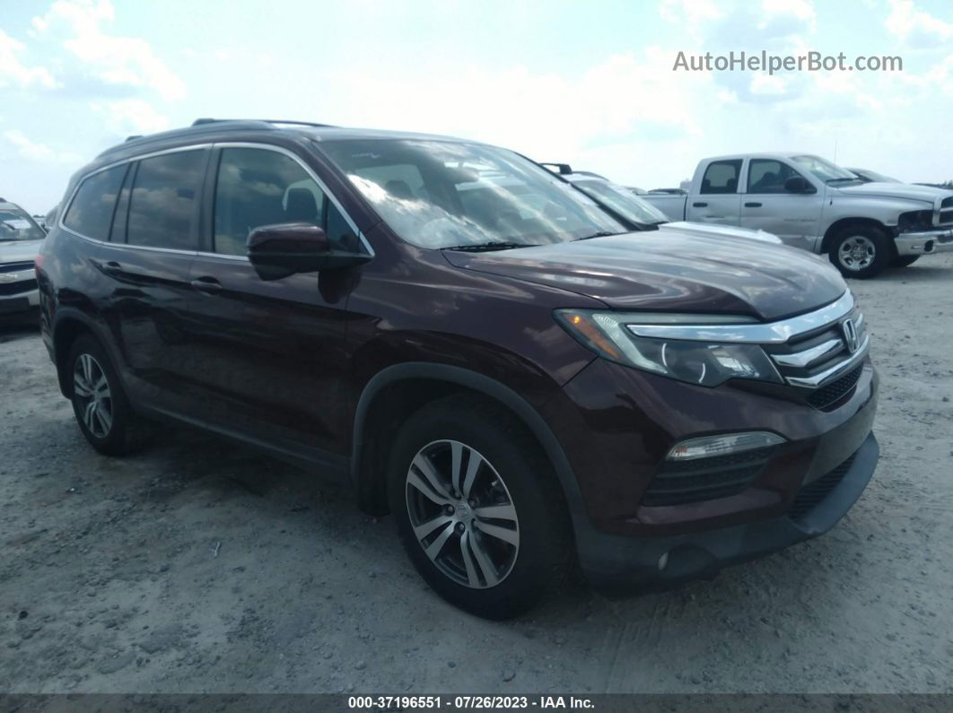 2017 Honda Pilot Ex-l Maroon vin: 5FNYF5H56HB010141