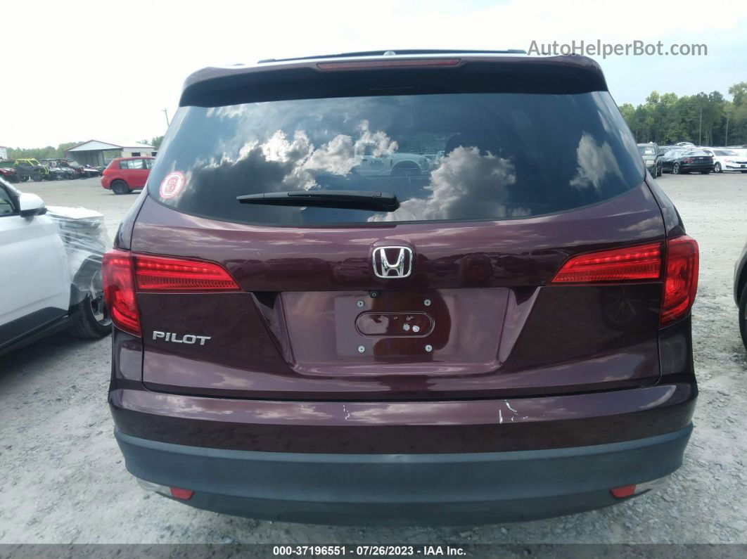 2017 Honda Pilot Ex-l Maroon vin: 5FNYF5H56HB010141