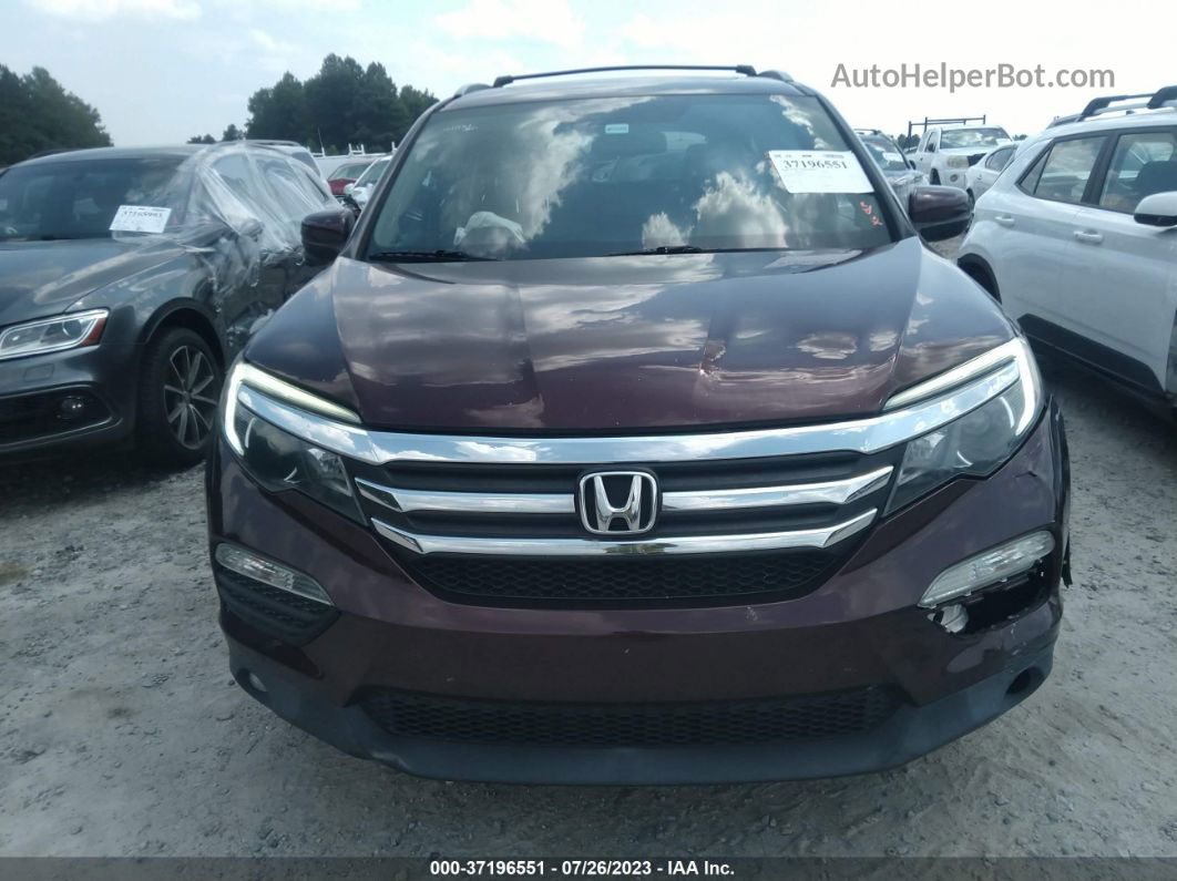 2017 Honda Pilot Ex-l Maroon vin: 5FNYF5H56HB010141