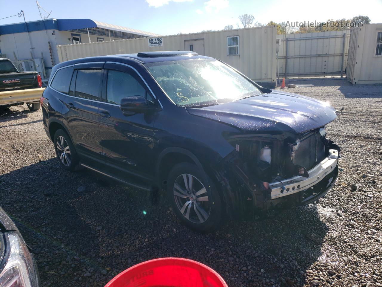 2017 Honda Pilot Exl Blue vin: 5FNYF5H56HB011242