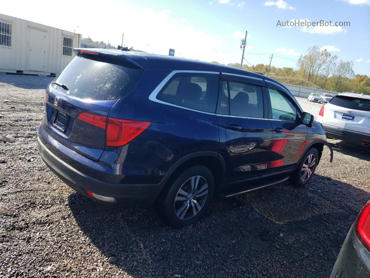 2017 Honda Pilot Exl Blue vin: 5FNYF5H56HB011242