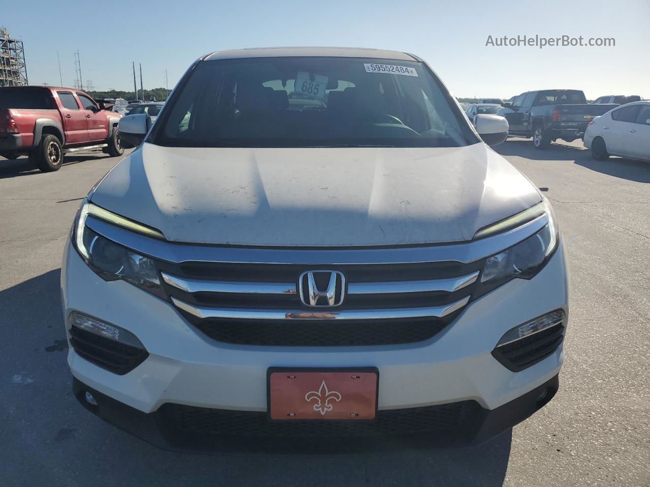 2017 Honda Pilot Exl White vin: 5FNYF5H56HB035816