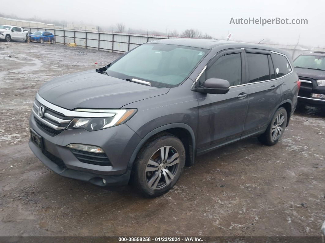 2017 Honda Pilot Ex-l Gray vin: 5FNYF5H57HB027501