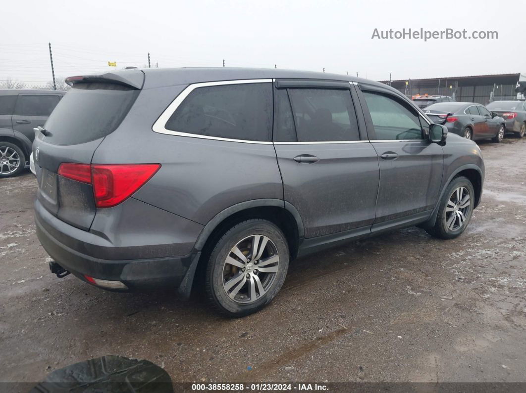 2017 Honda Pilot Ex-l Gray vin: 5FNYF5H57HB027501