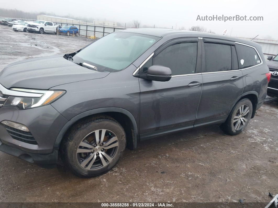 2017 Honda Pilot Ex-l Gray vin: 5FNYF5H57HB027501