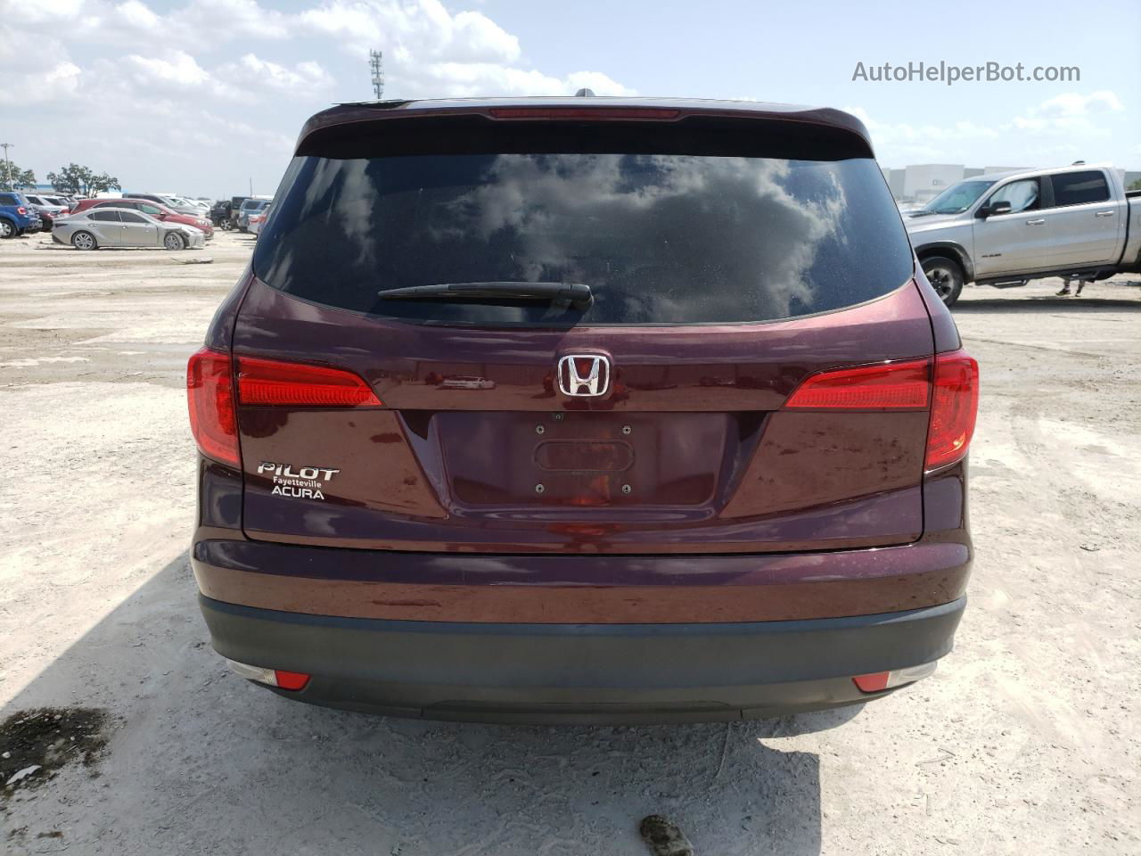 2017 Honda Pilot Exl Бордовый vin: 5FNYF5H57HB038384