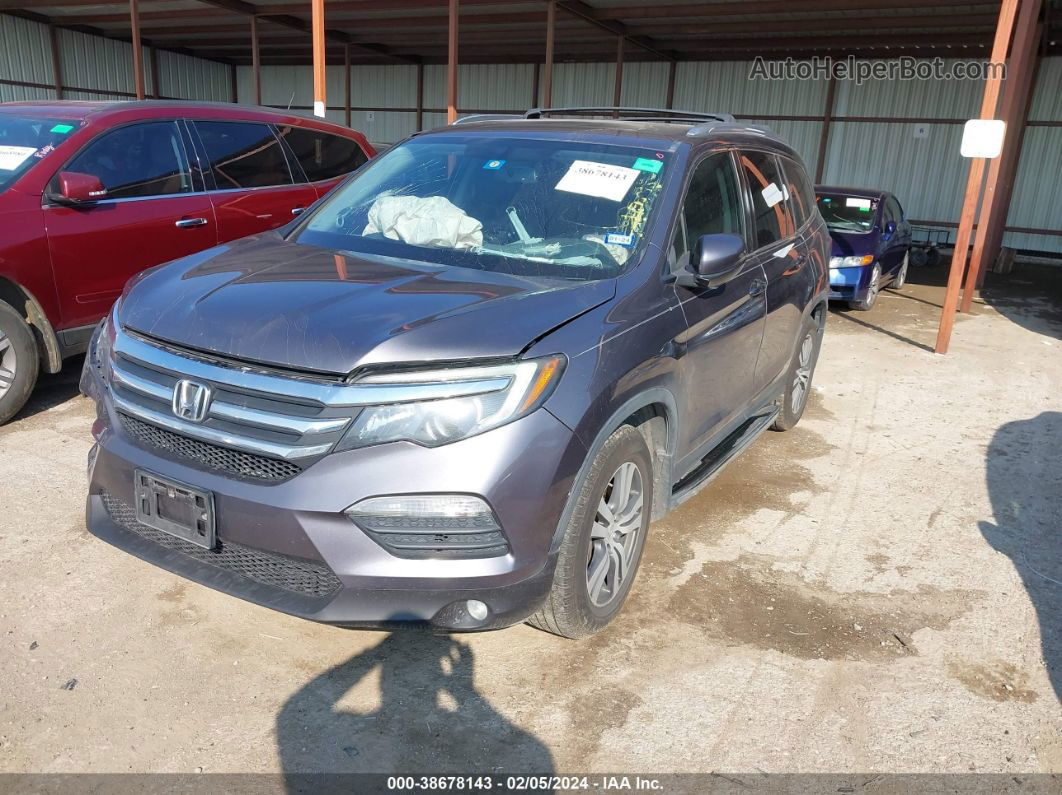 2016 Honda Pilot Ex-l Gray vin: 5FNYF5H58GB004498