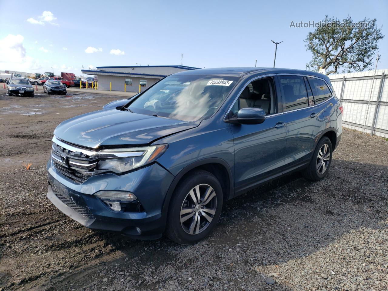 2016 Honda Pilot Exl Blue vin: 5FNYF5H58GB039462