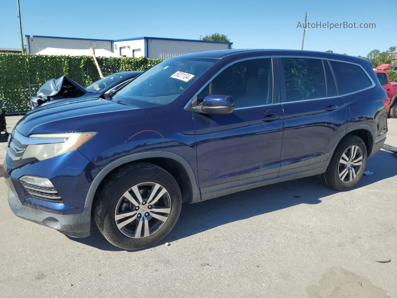 2017 Honda Pilot Exl Blue vin: 5FNYF5H58HB001733